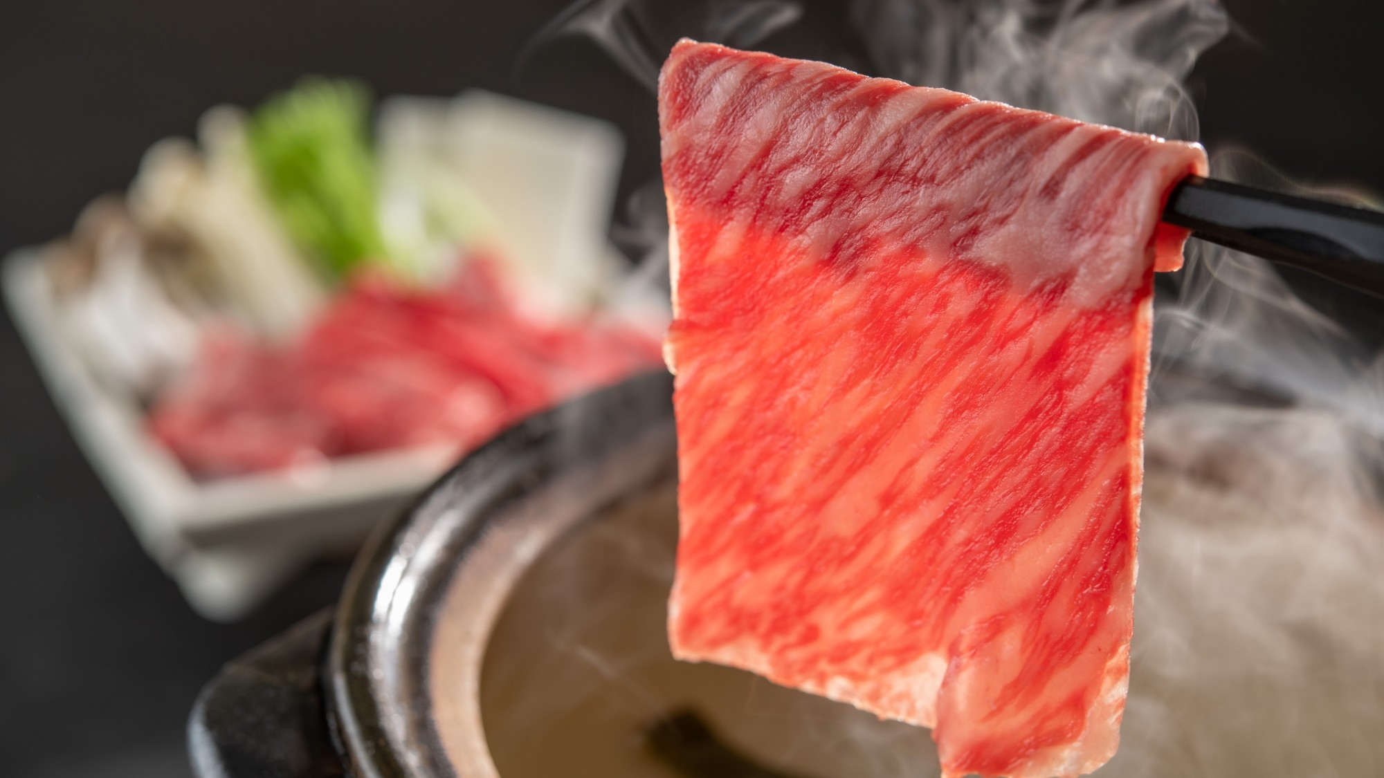 【季節の会席】「もち文化一関」牛肉と餅のしゃぶしゃぶと三陸産海鮮陶板焼を堪能