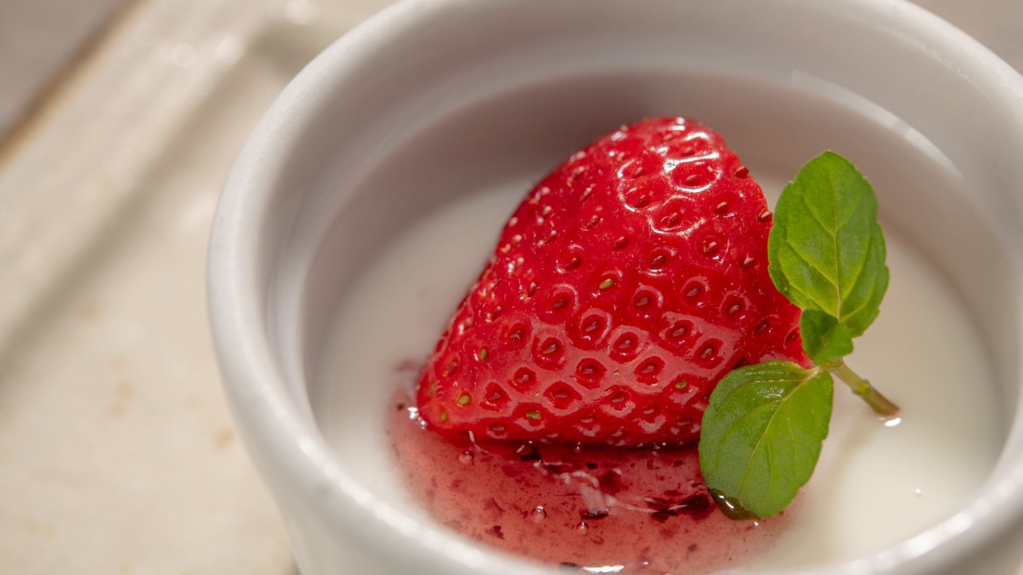 【季節の会席/春】デザート　たのはた牛乳プリン（3月～5月）