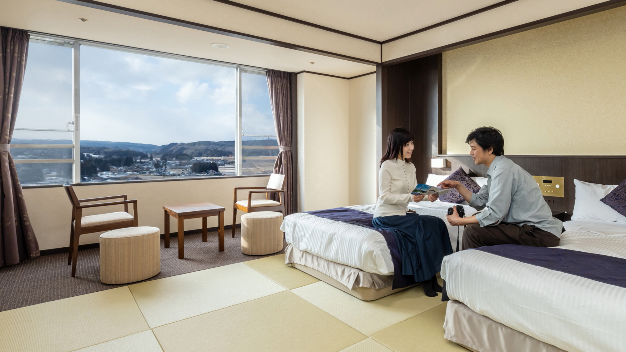 広々とした和室スーペリアツイン（37平米）［禁煙］