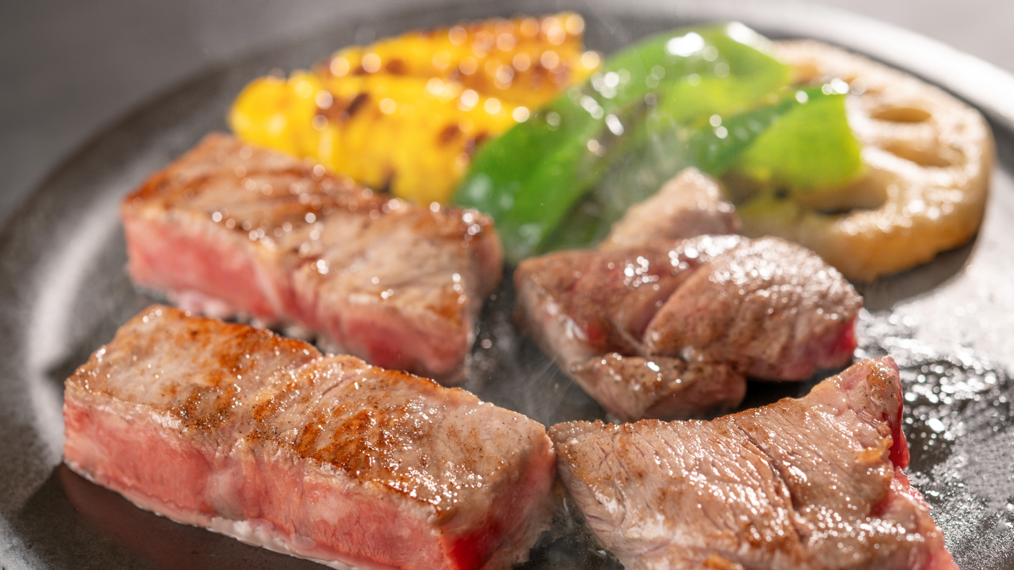 【特別会席・極み会席/夏】前沢牛・短角牛石焼（6～8月）