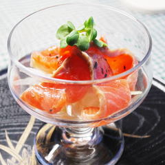 長野県公認　【信州オリジナル食材】提供の宿として認定を受けました。料理：信州サーモン（イメージ）