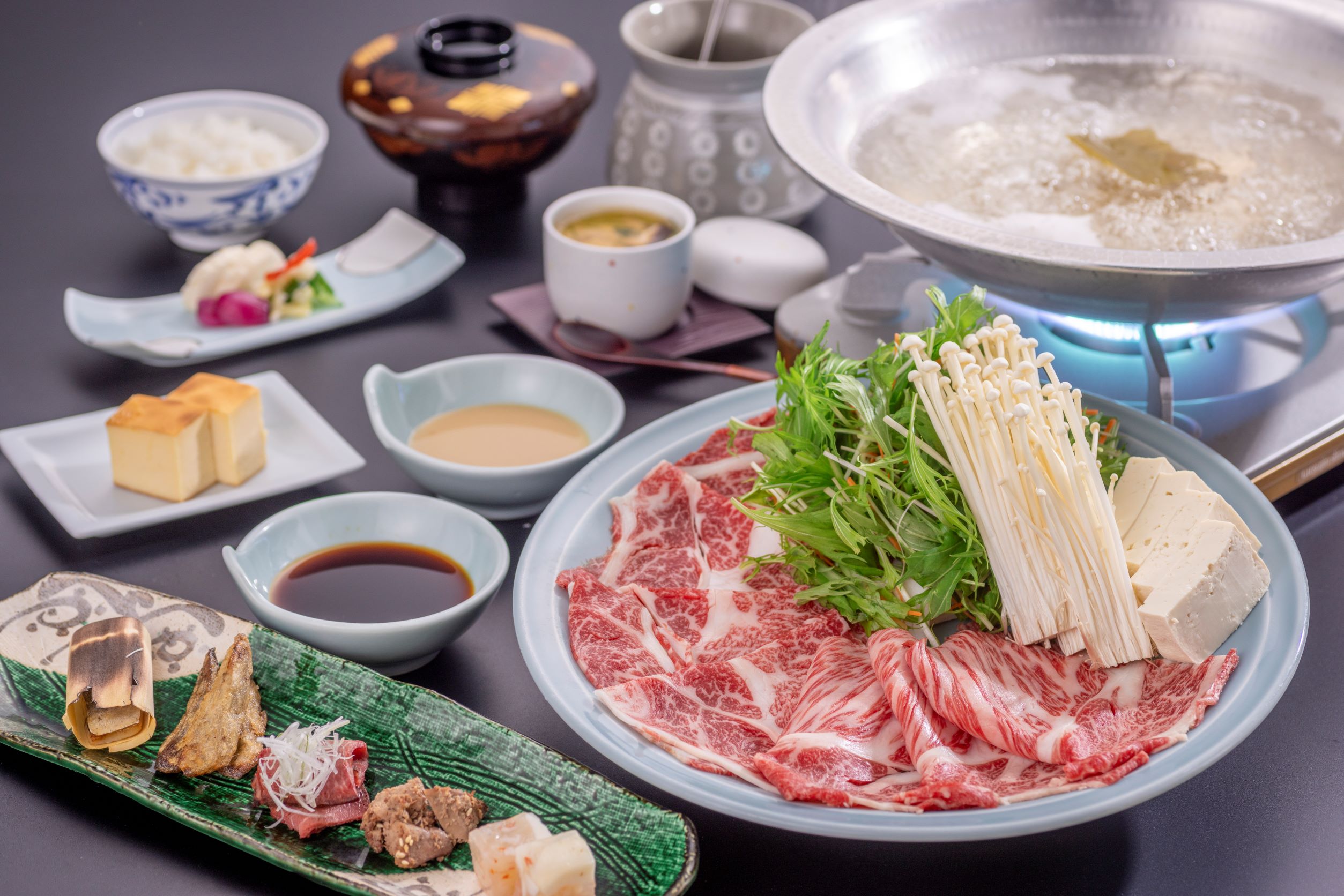 黒毛和牛A5ランク「はつみのり牛」のしゃぶしゃぶ