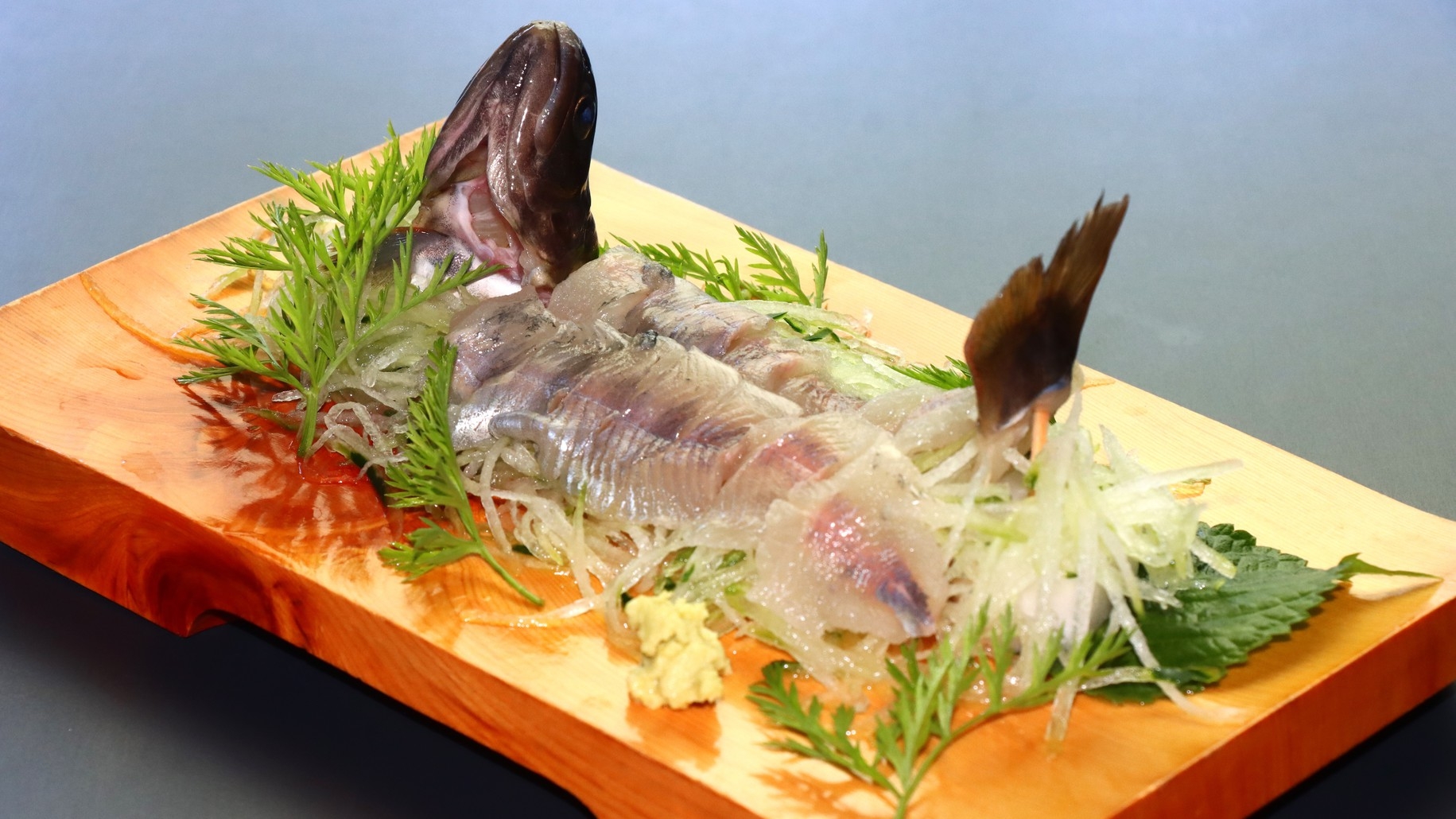【グレードアップ】新鮮な岩魚を贅沢な『活き造り』で☆ジビエのしゃぶしゃぶor鍋＜１泊２食付＞