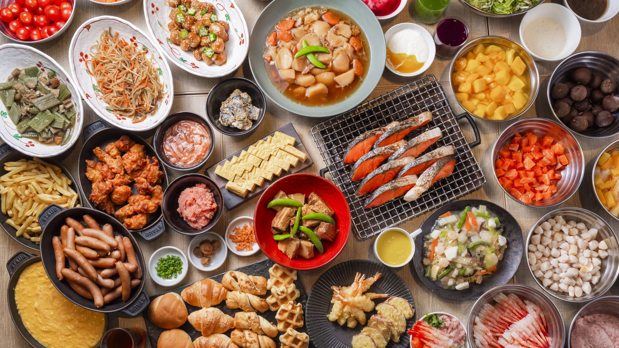 【ご朝食】北海道産の食材をふんだんに使用したビュッフェスタイル