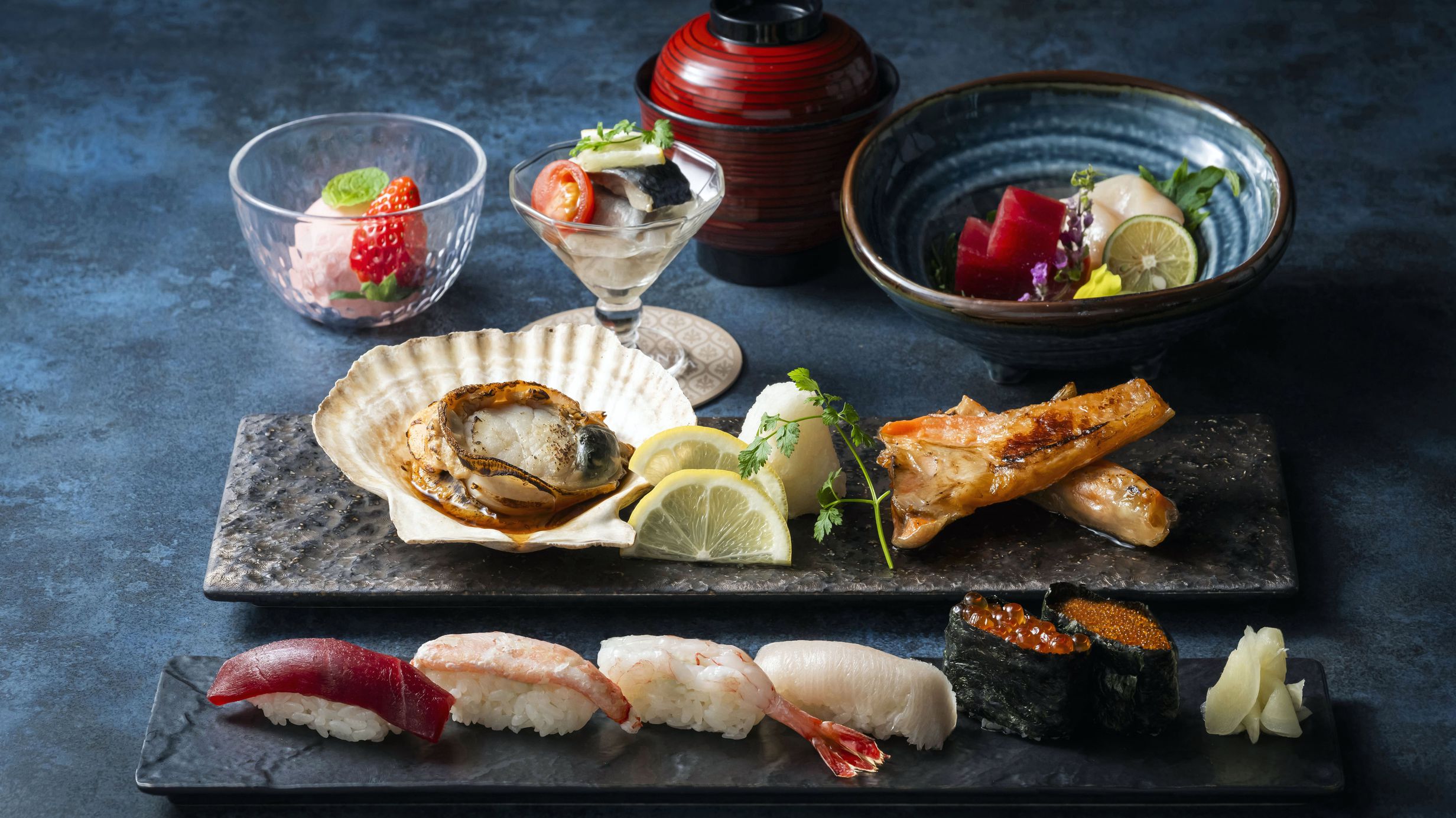 【ご夕食】SUSHI&GRILLコース＜於多萌／オタモイ＞