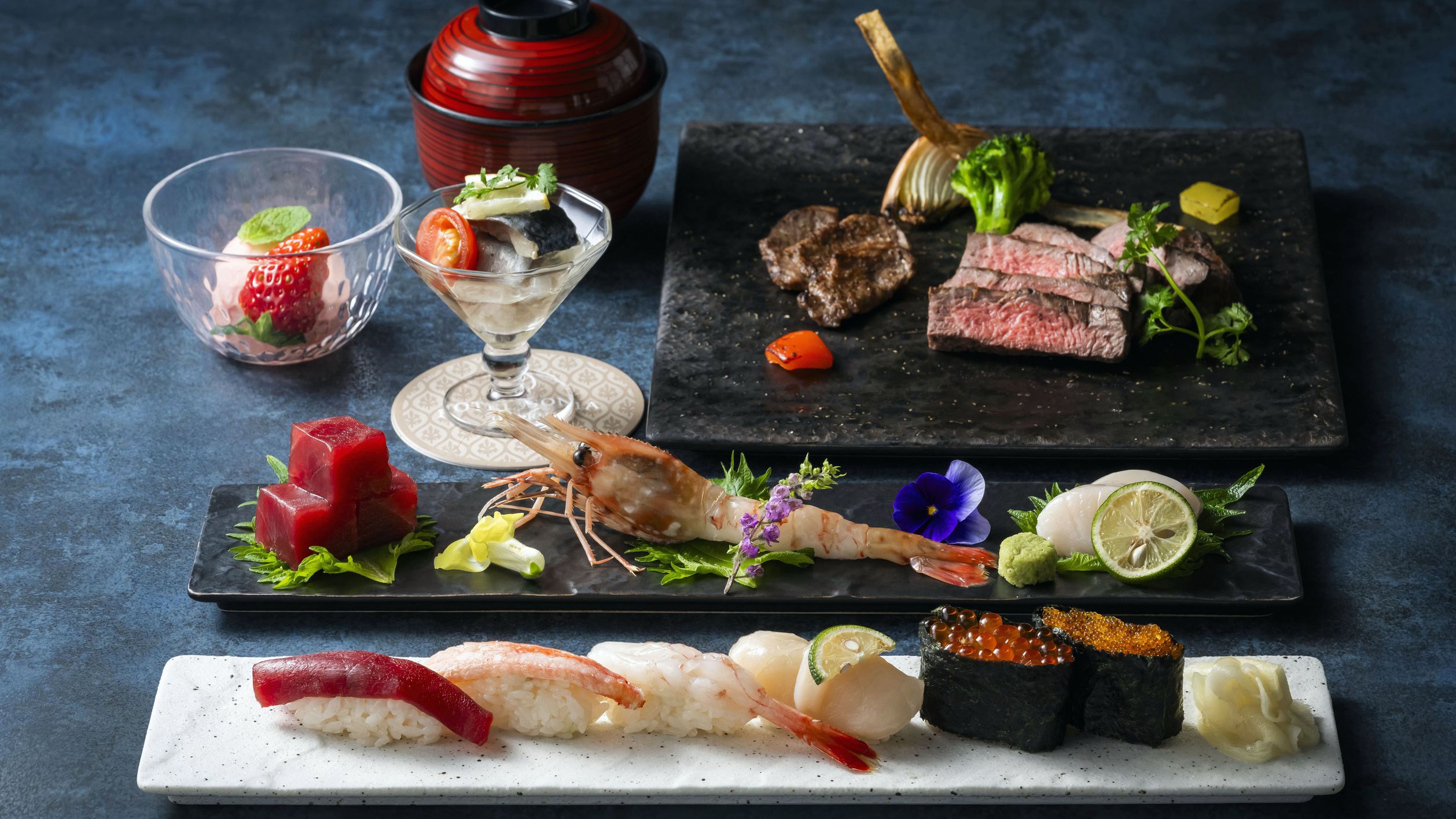 【ご夕食】SUSHI&GRILLコース＜祝津／シクヅシ＞