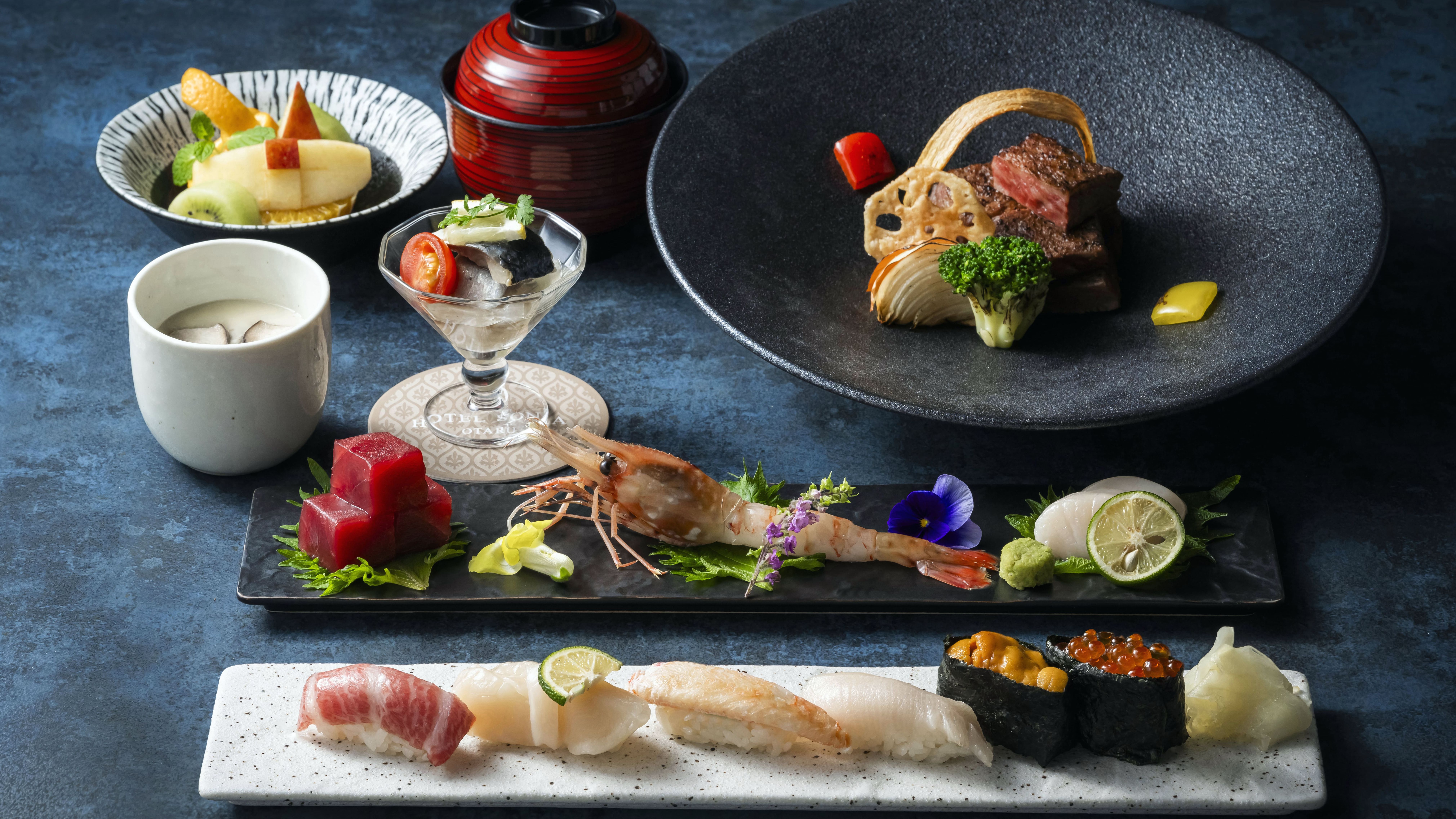 【ご夕食】SUSHI&GRILLコース＜色内／イルオナイ＞　※要予約※