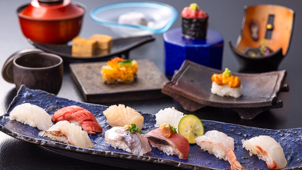 【夕食・朝食付き】日本料理「日向海」オープン記念 寿司握りコースプラン（ワンドリンク特典付き）