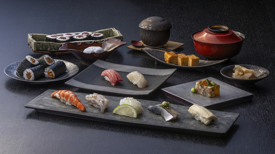 【2食付】カウンターで味わう贅沢の極み 寿司処「八潮」日向コースディナー付きプラン