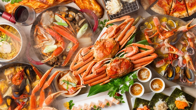 【夕食・朝食付き】パインテラスディナー カニ食べ放題付き宿泊プラン