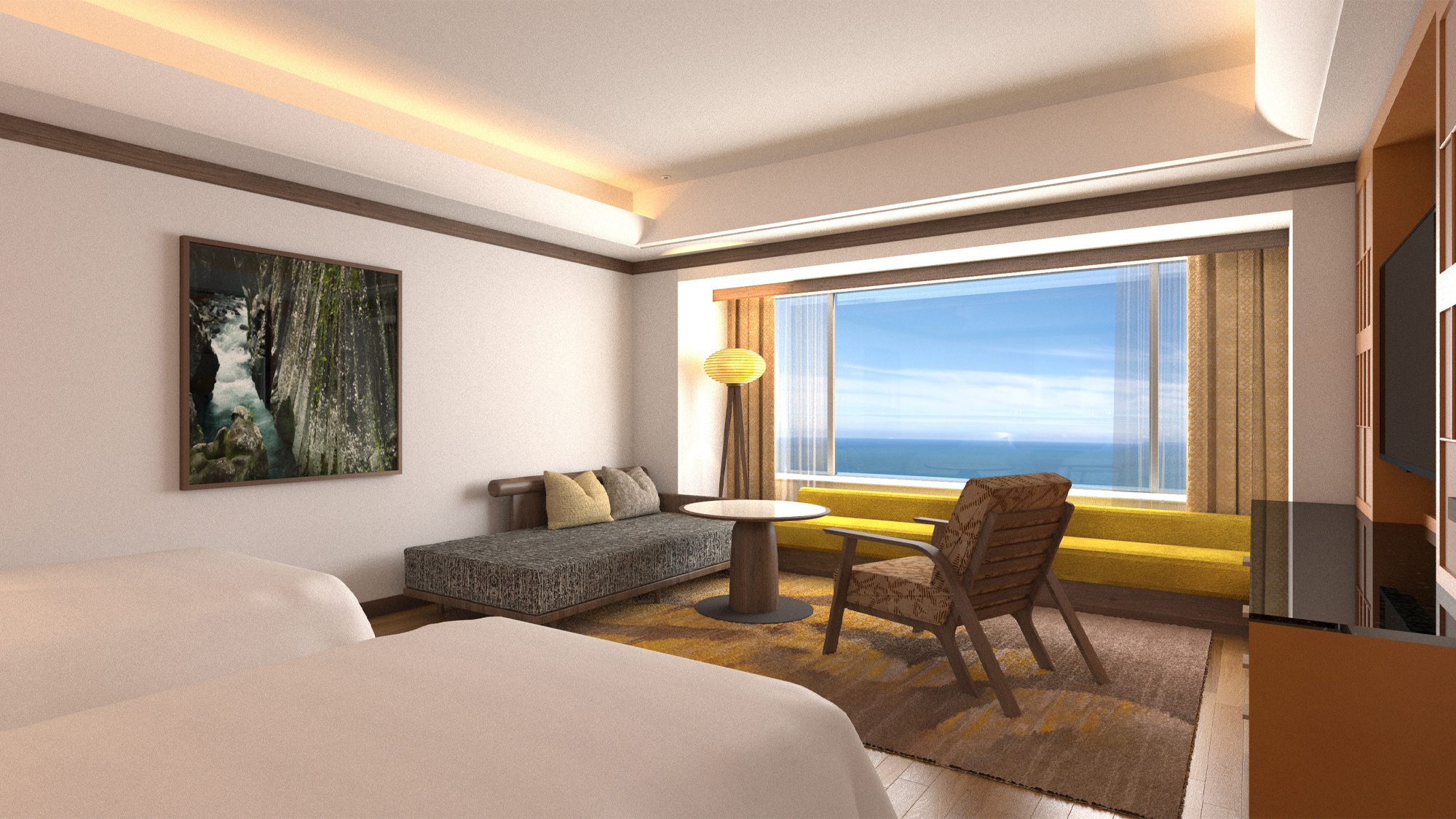 クラブトリプル　※３台目のベッドはソファベッド、もしくはエキストラベッドになります。