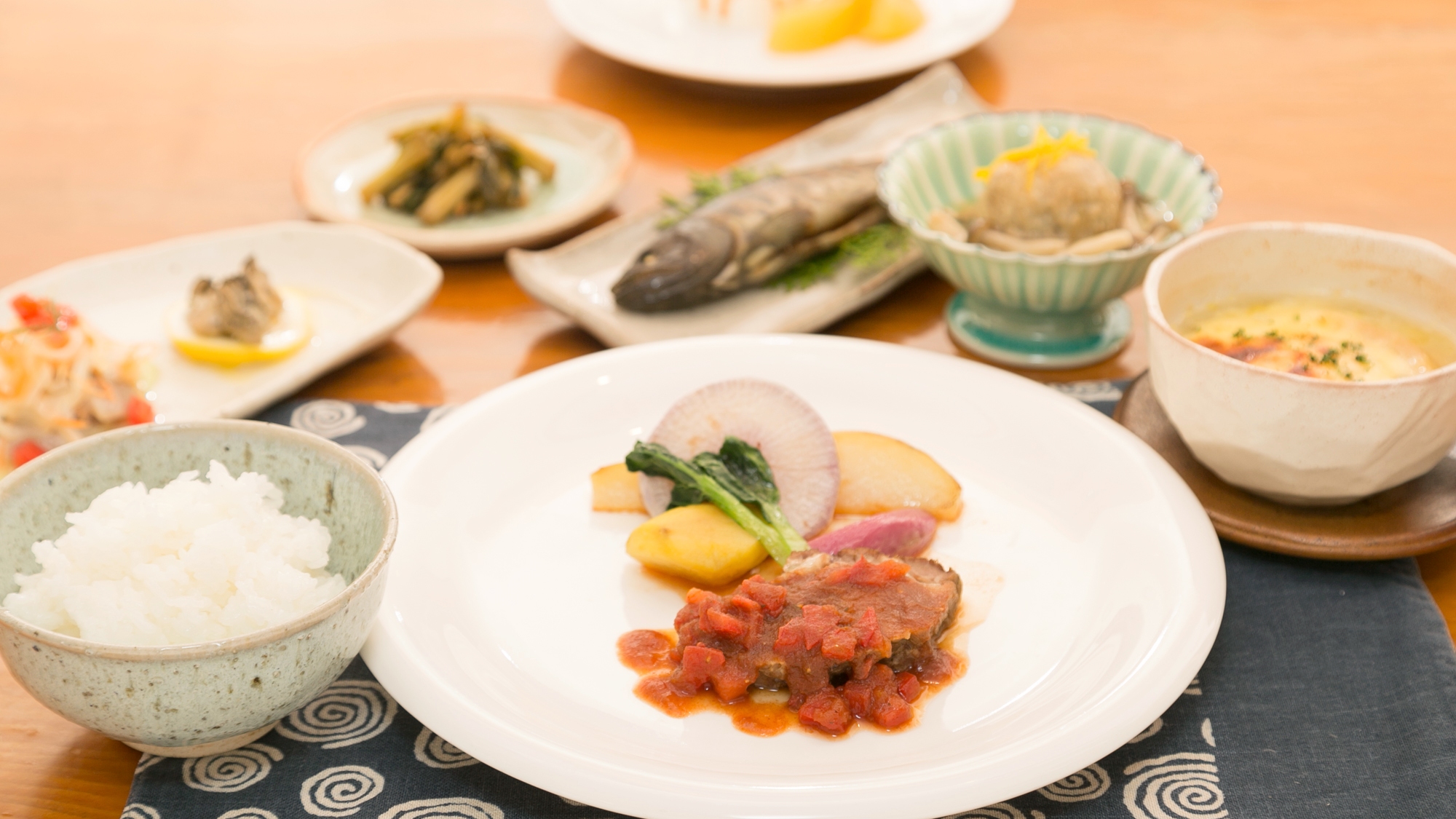 【夕食イメージ】季節毎にメニューが変わります