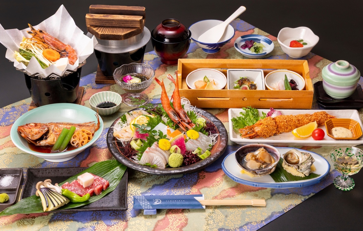 当館スタンダード ＜知多牛サーロインステーキ＞ 海幸＆山幸【山海の幸膳・2食付】