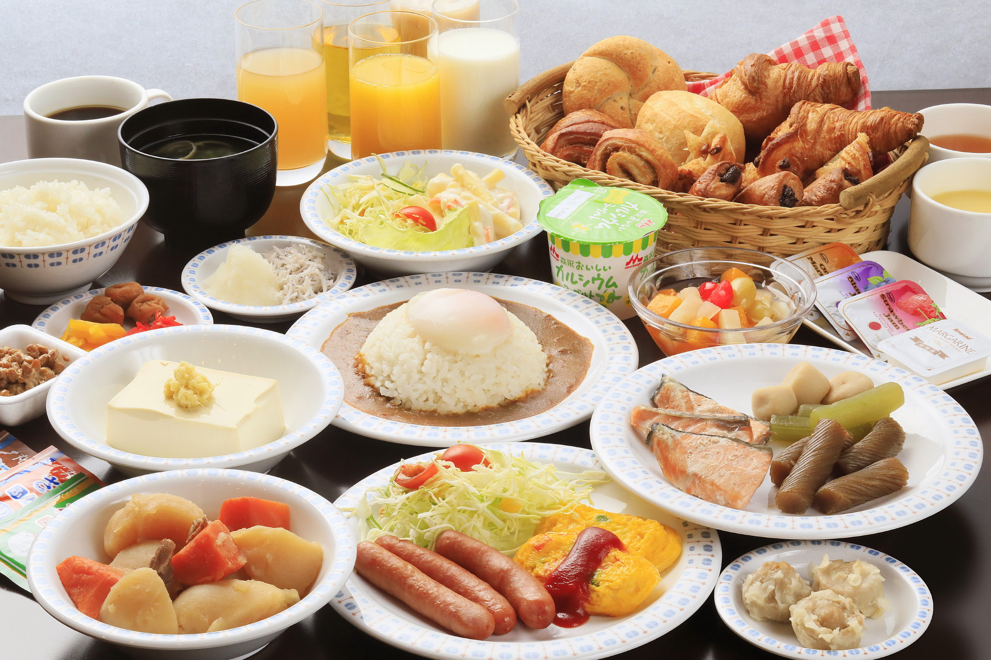 バイキング形式の朝食