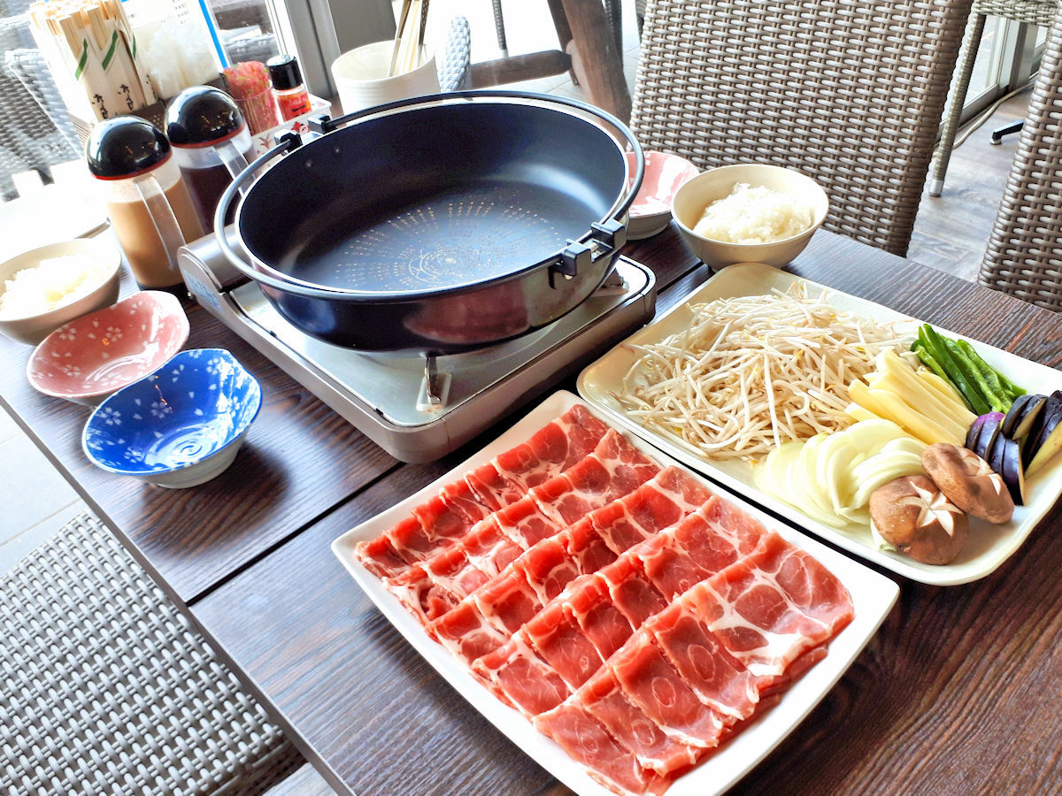 【2食付】豚焼きしゃぶプラン　≪無添加パンの朝食ブッフェ付≫