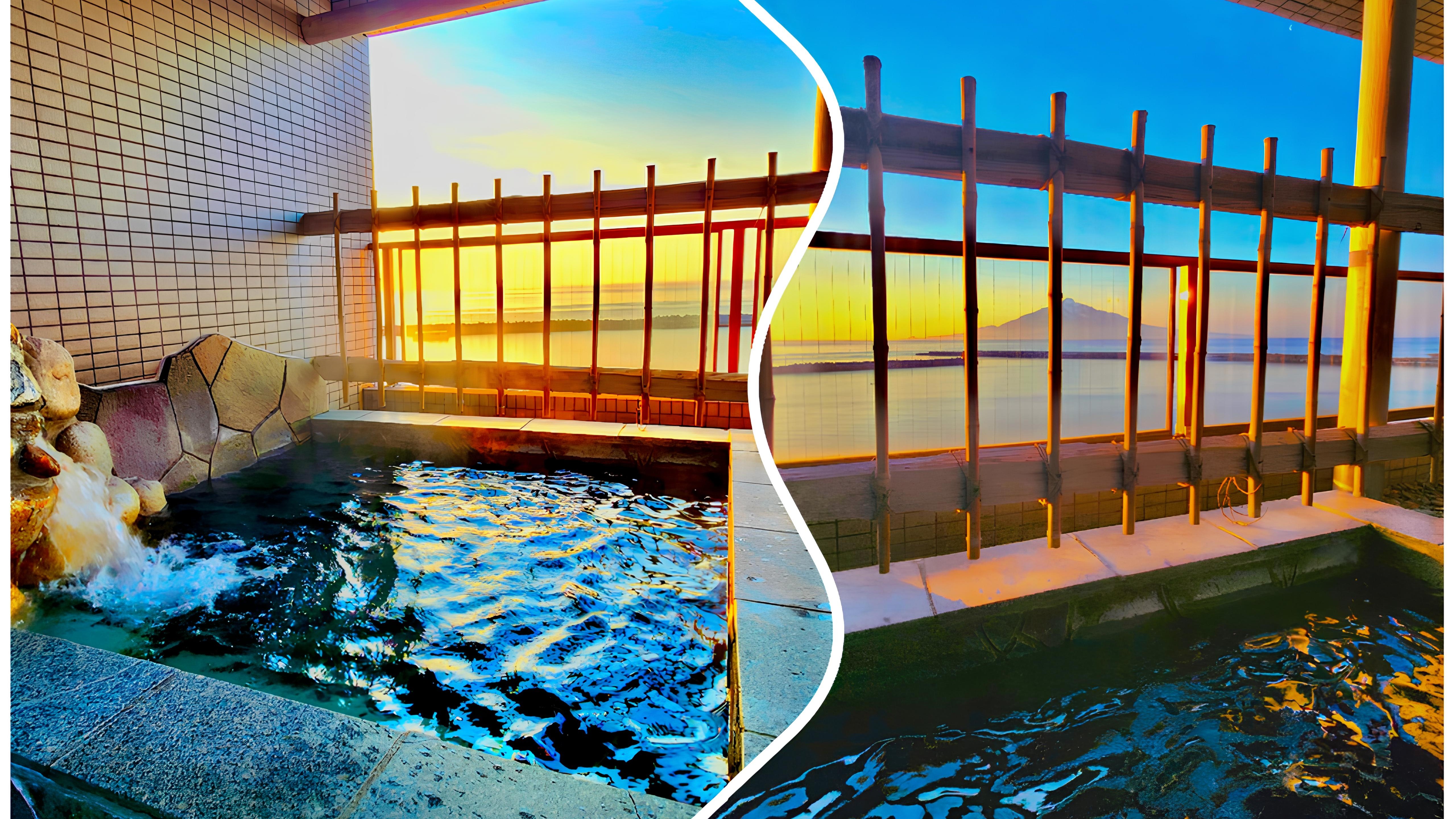 *【露天風呂】少し小さめの露天風呂ですが利尻富士を望めます