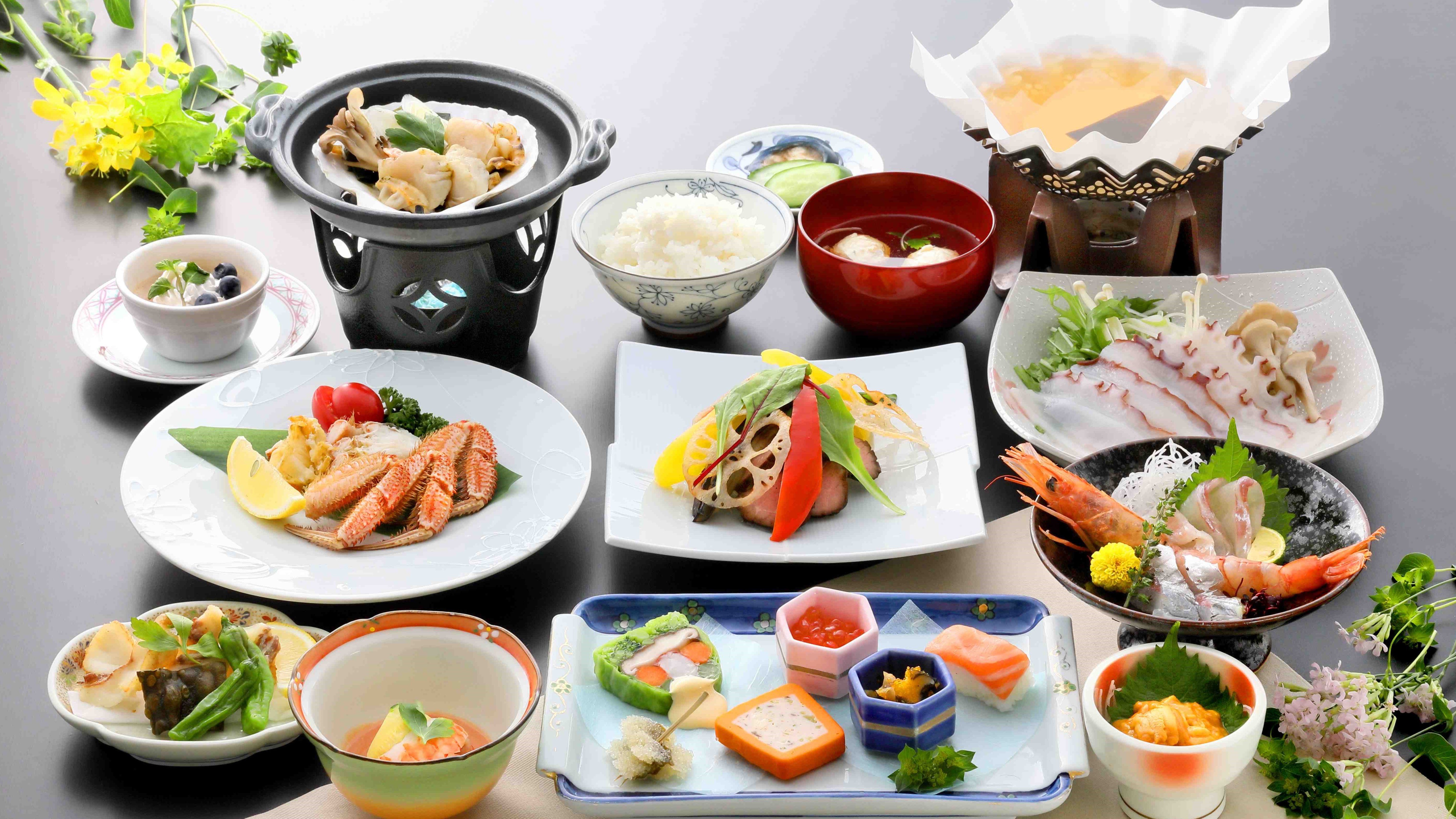 *【ご夕食/一例】北海道の旬の食材をご堪能ください！