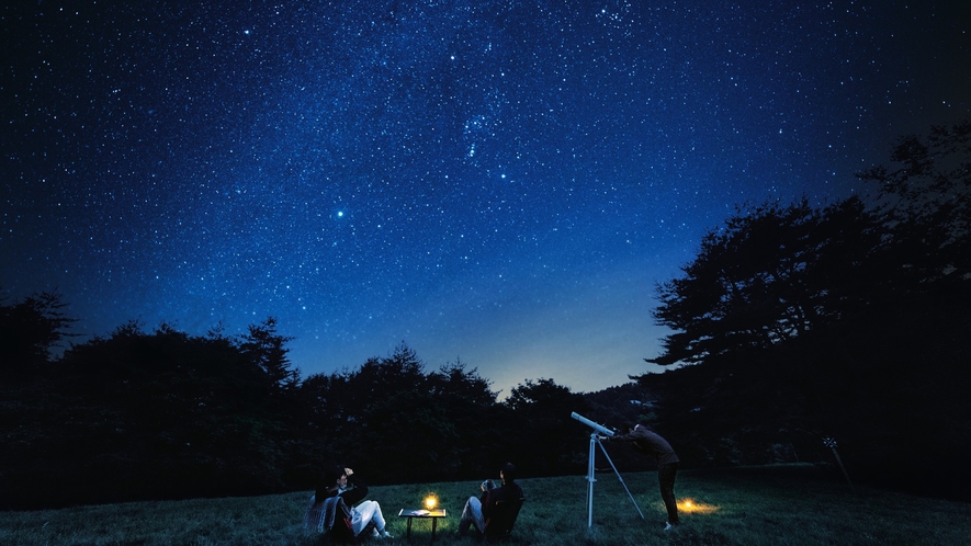 蓼科高原の満天の星空