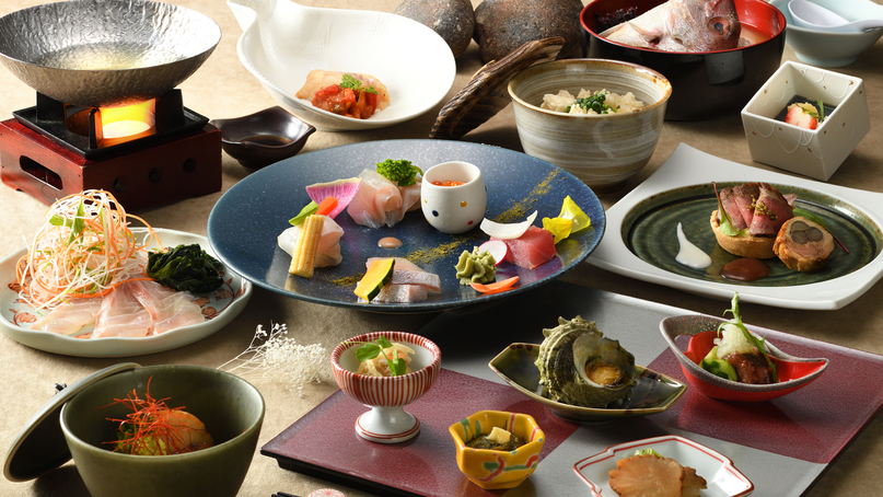 男鹿名物「石焼料理」＆季節の味覚を和食コースで堪能♪