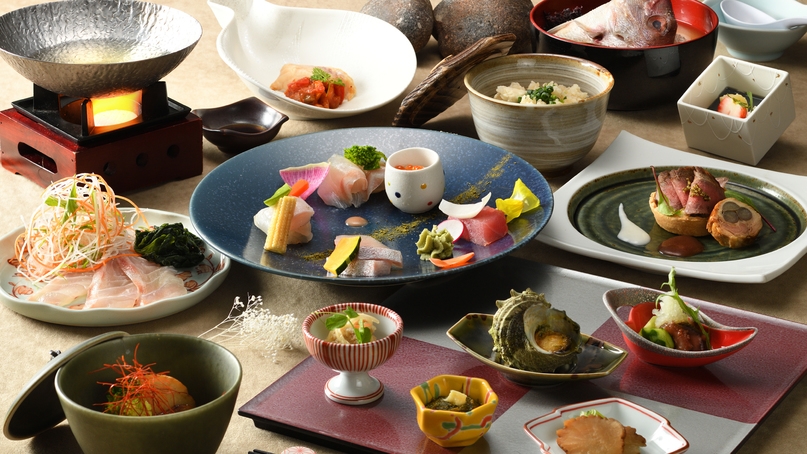 男鹿名物「石焼料理」＆季節の味覚を和食コースで堪能♪