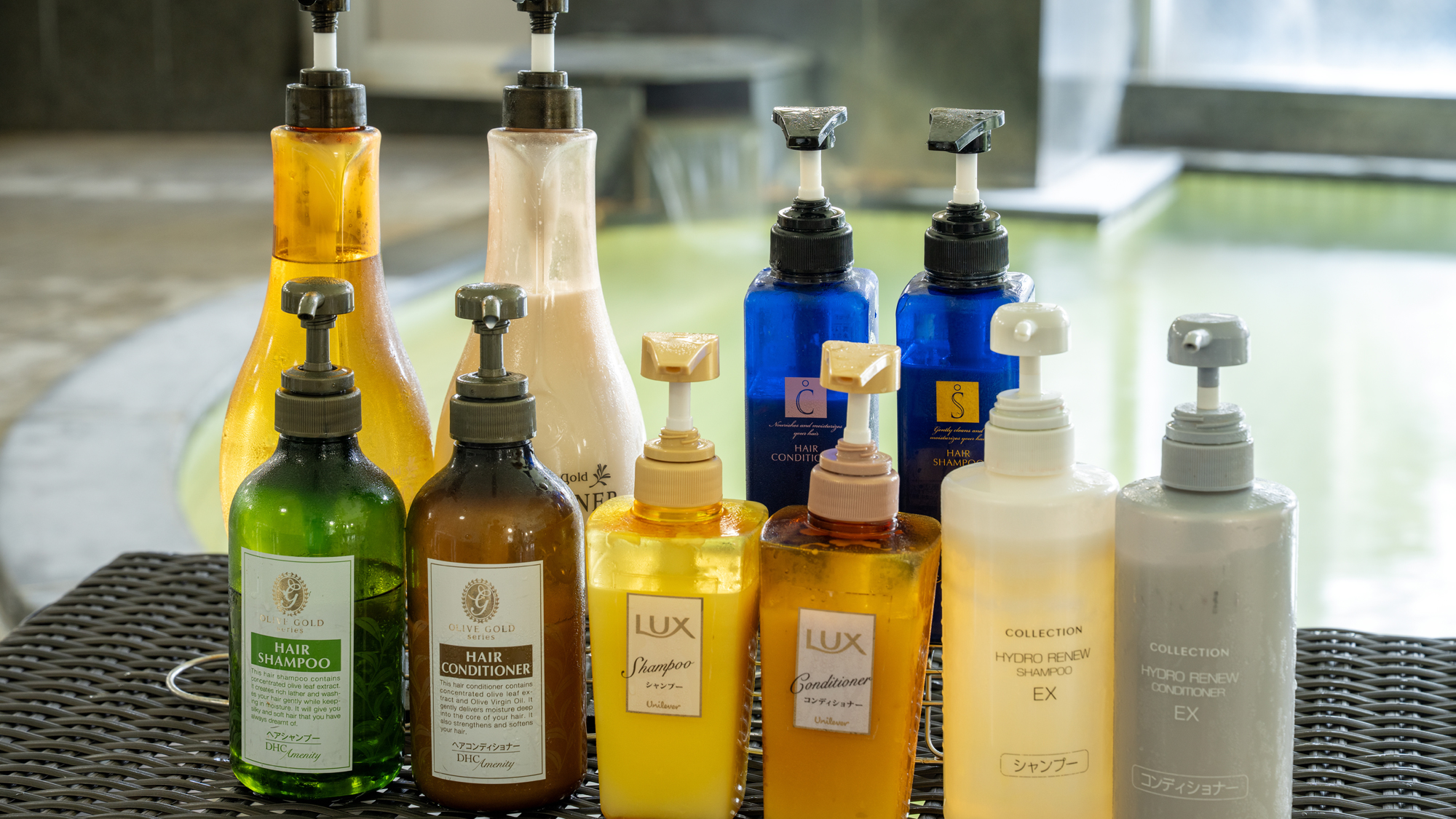 南館1階-大浴場シャンプーバイキンブ(女湯限定)※ラインナップは画像と異なる場合がございます。