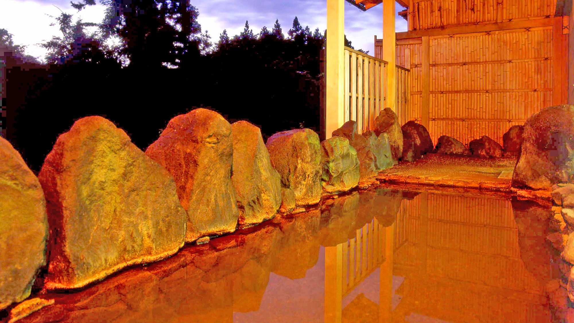 露天風呂(夕方)