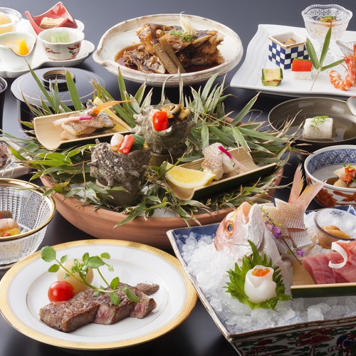露天風呂付客室季節の会席料理夏イメージ