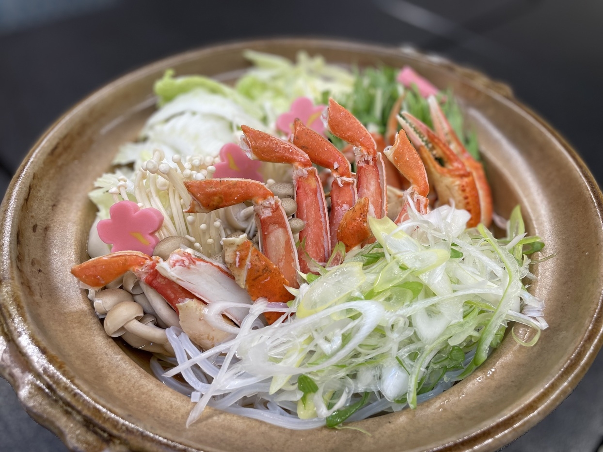 ゆっくり味わう贅沢なひととき♪　冬季限定「カニ鍋プラン」♪