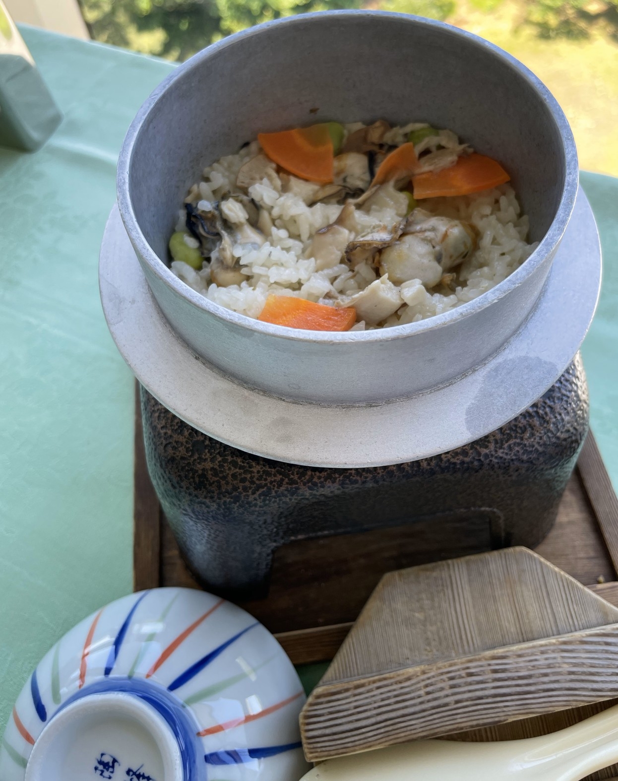 旬の岩ガキ＆あわび料理がついた庄内海鮮満喫プラン　〜選べる釜飯【カキ釜飯コース】〜