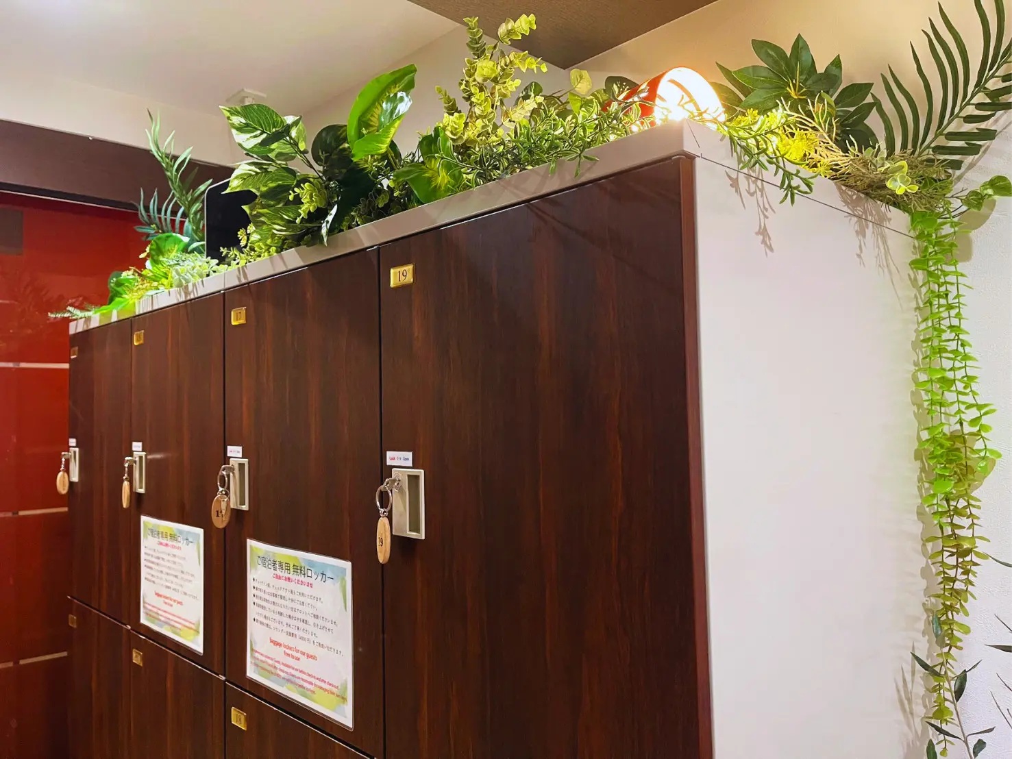 ご宿泊者様専用　無料ロッカー