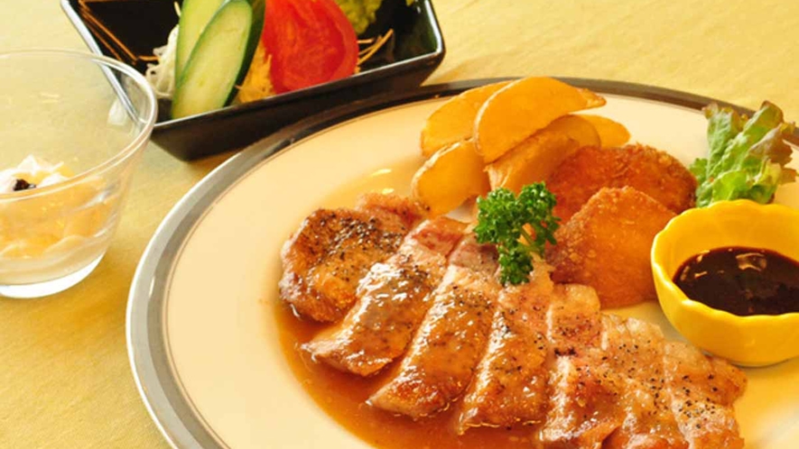 【夕食一例／ビジネスプラン】八幡平ポークのソテー