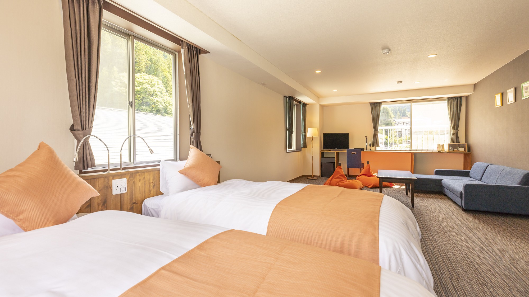 【デラックスツイン35平米】シャワー・トイレ付