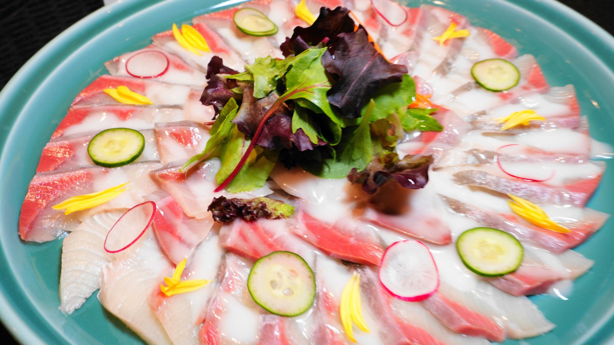 夕食一例【ブリのカルパッチョ】