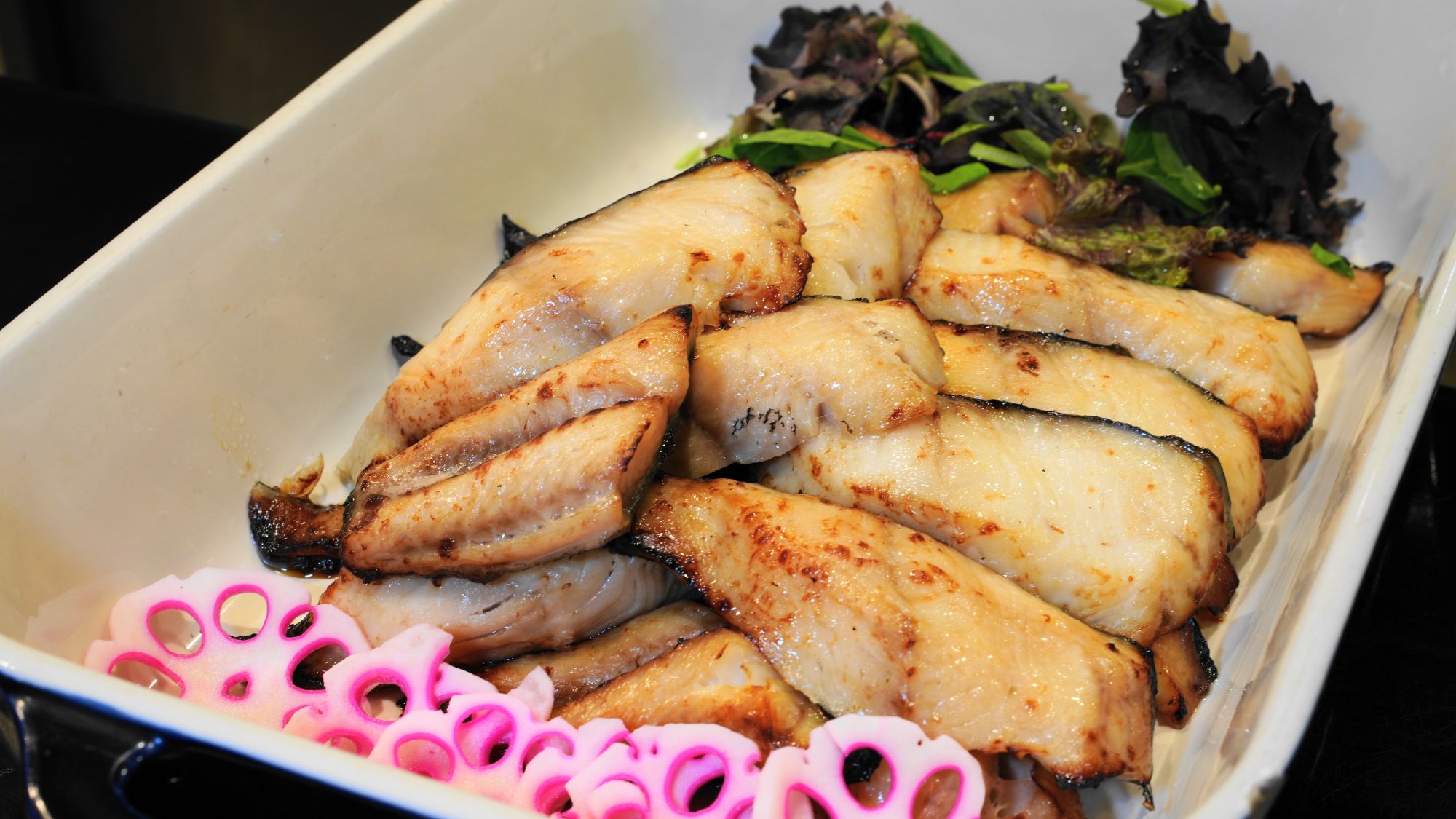 夕食一例【銀鱈柚庵焼】