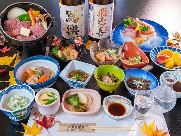 【1泊2食付】福島牛の陶板焼きプラン◆湧出量日本一！名湯草津と並ぶ歴史ある源泉かけ流しの薬湯温泉