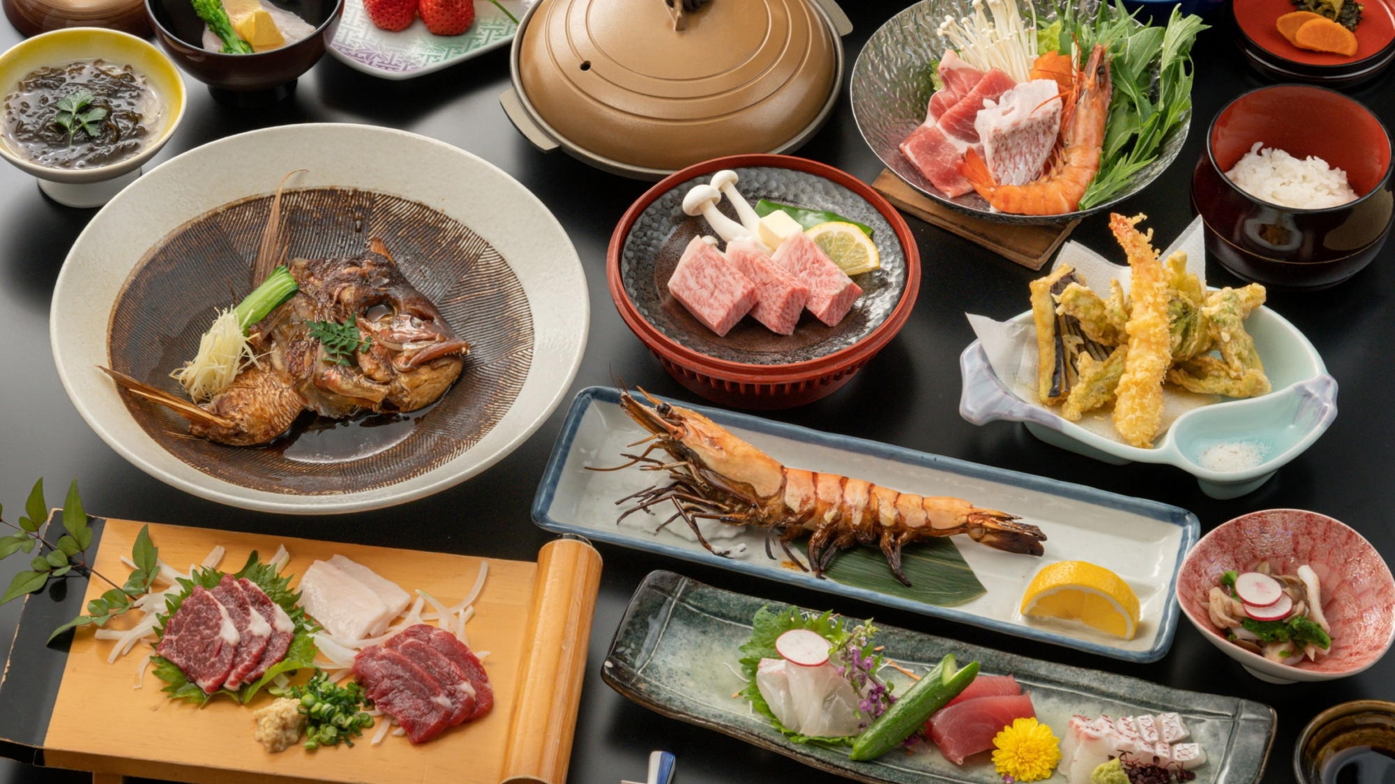 ◆連休専用プラン◆【特選会席｜季節御膳】季節の厳選食材を贅沢に！料理長おすすめ特選お料理＜2食付＞