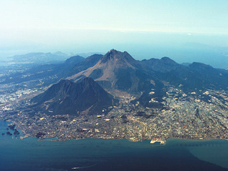 島原半島の空撮写真