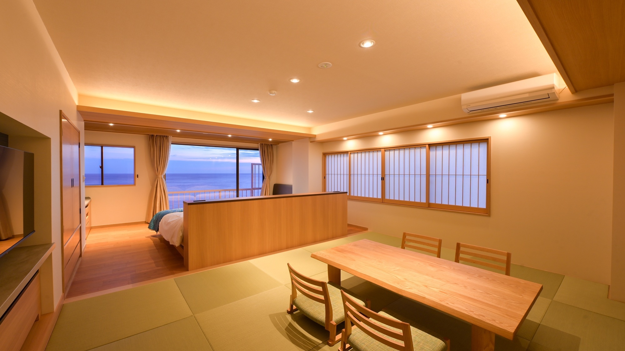 【2025年12月リニューアル】上階オーシャンビュー和洋室「結海(YUUMI）」＆金目鯛姿煮のご夕食