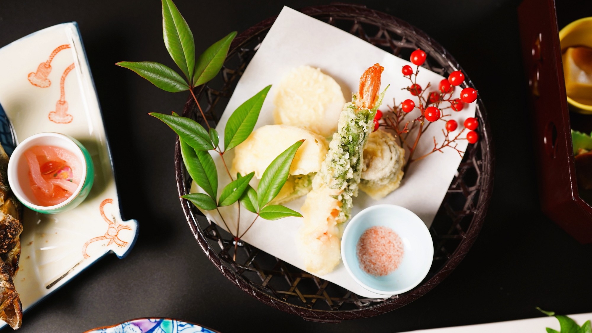 【少量会席プラン】全８品　信州牛すき焼き＋川魚お造り ＜2食付き＞