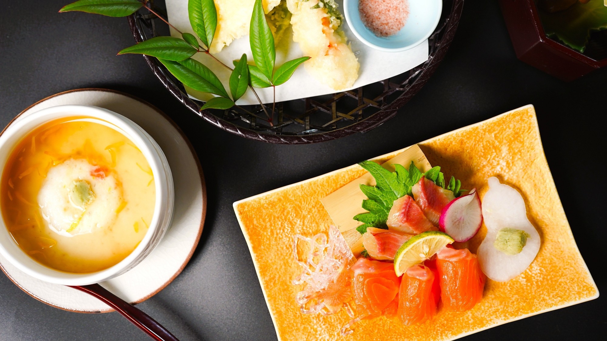 【基本会席プラン】信州牛すき焼き＋川魚お造り ＜2食付き＞