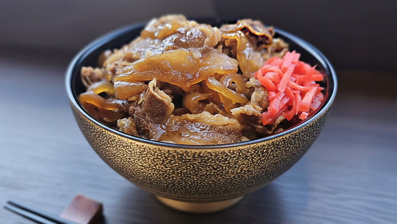 【夕食】金の牛丼