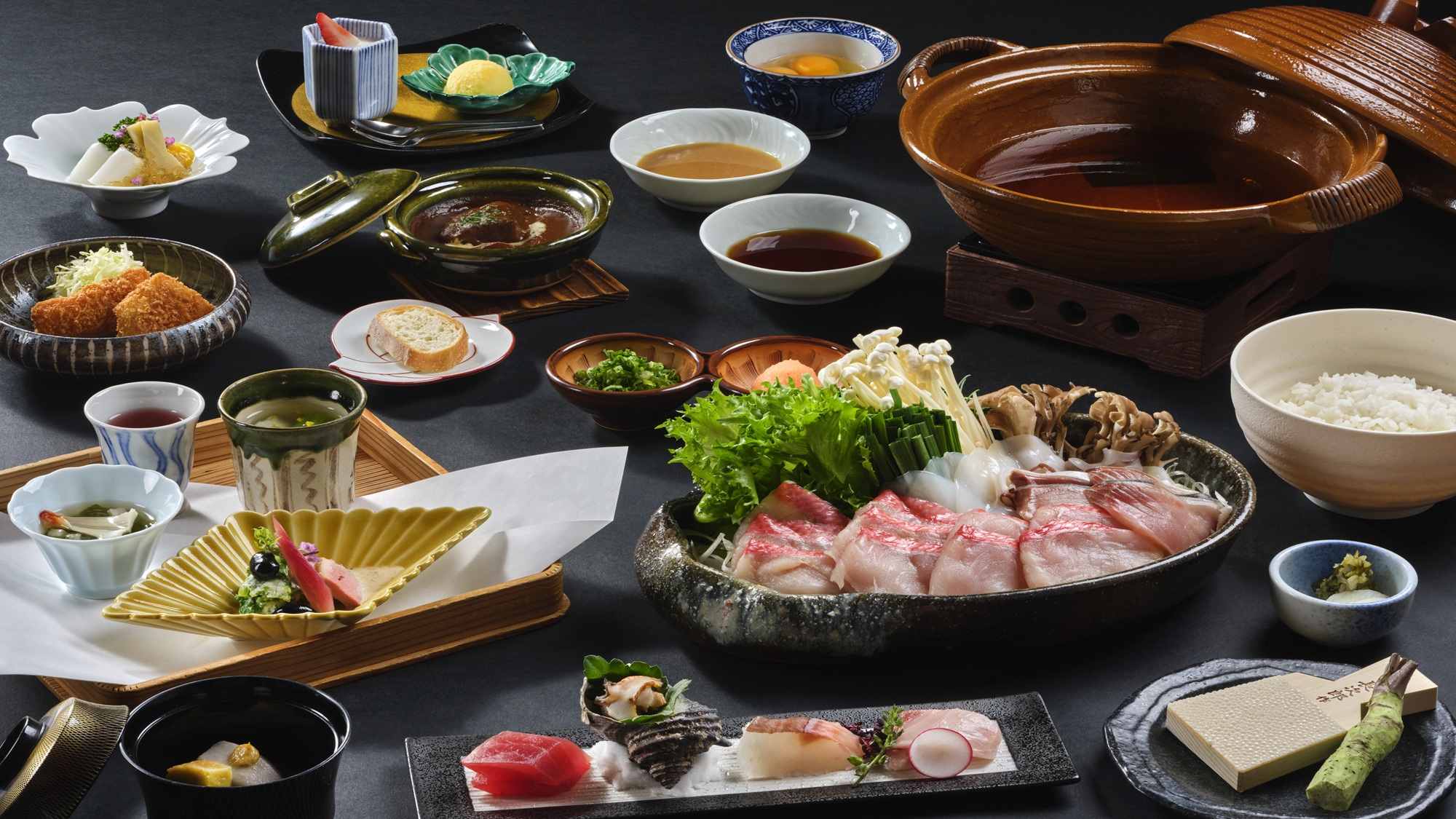 【ご夕食メイン】海の幸をふんだんに使用した海鮮しゃぶしゃぶ