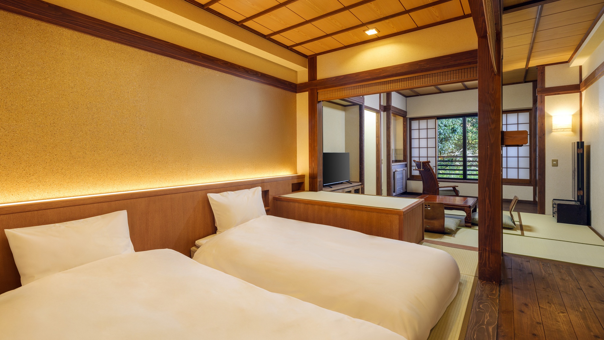 【旅籠 八幡野】帳場棟に併設され、お食事処・大浴場にもアクセスのいいお部屋タイプ