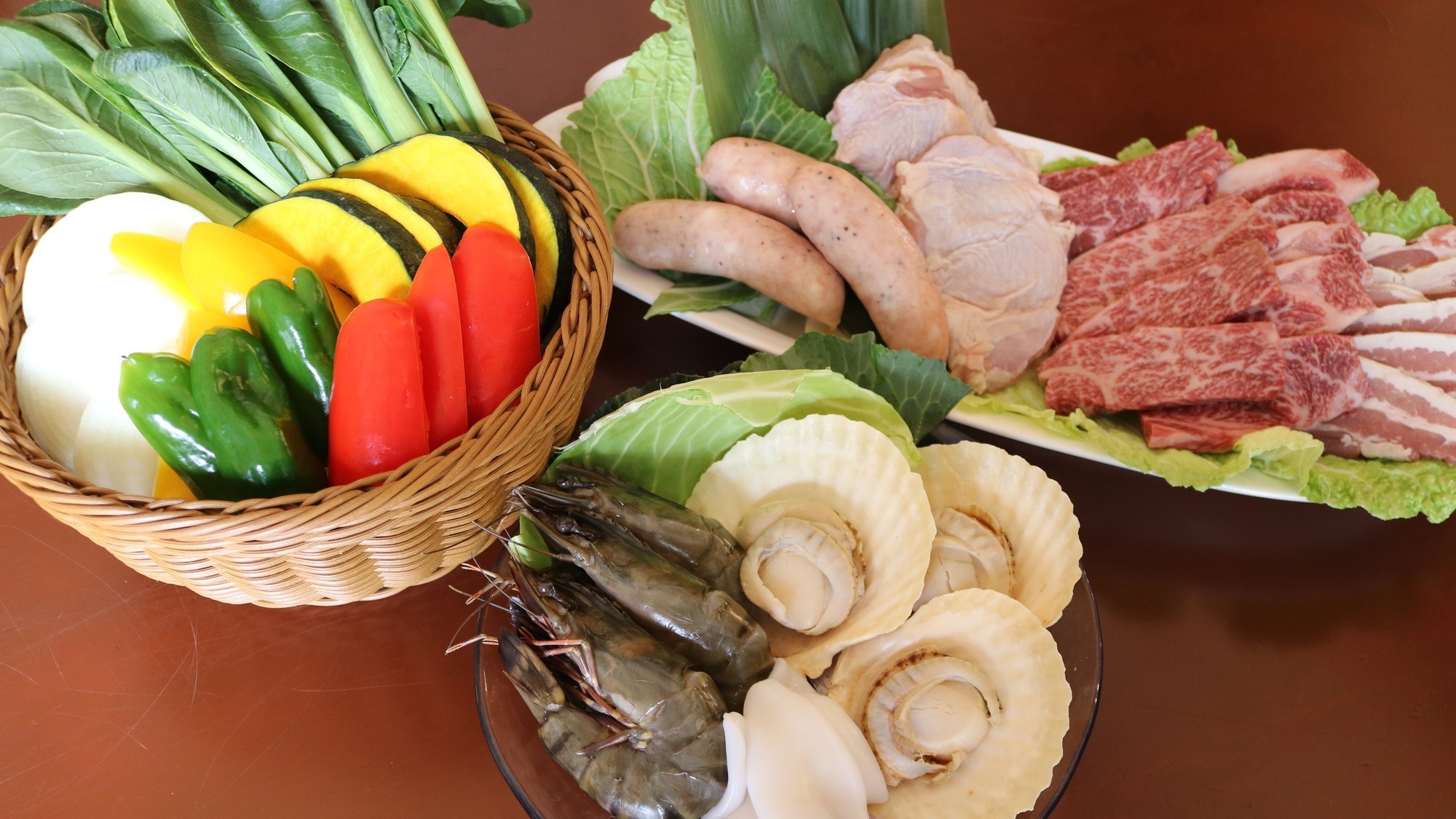 ＜ログハウスでBBQ＞上州牛＆高原野菜を味わう手ぶらで楽々バーベキュー♪ 