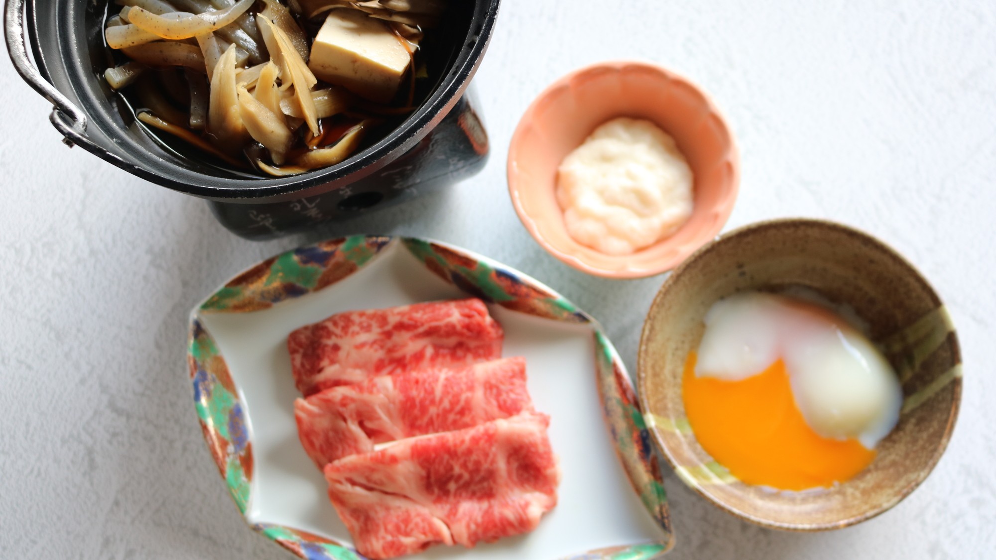 【和食】赤城牛と山菜のすき鍋
