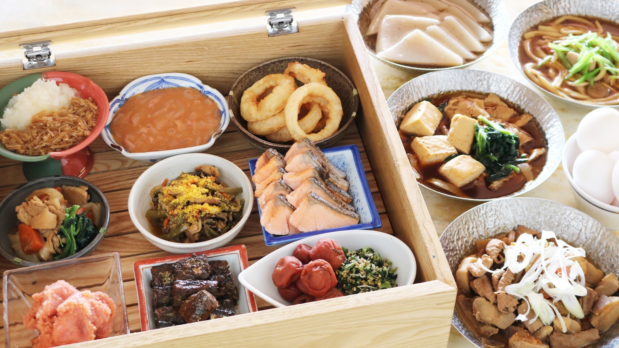 【朝食バイキング】和食や郷土料理