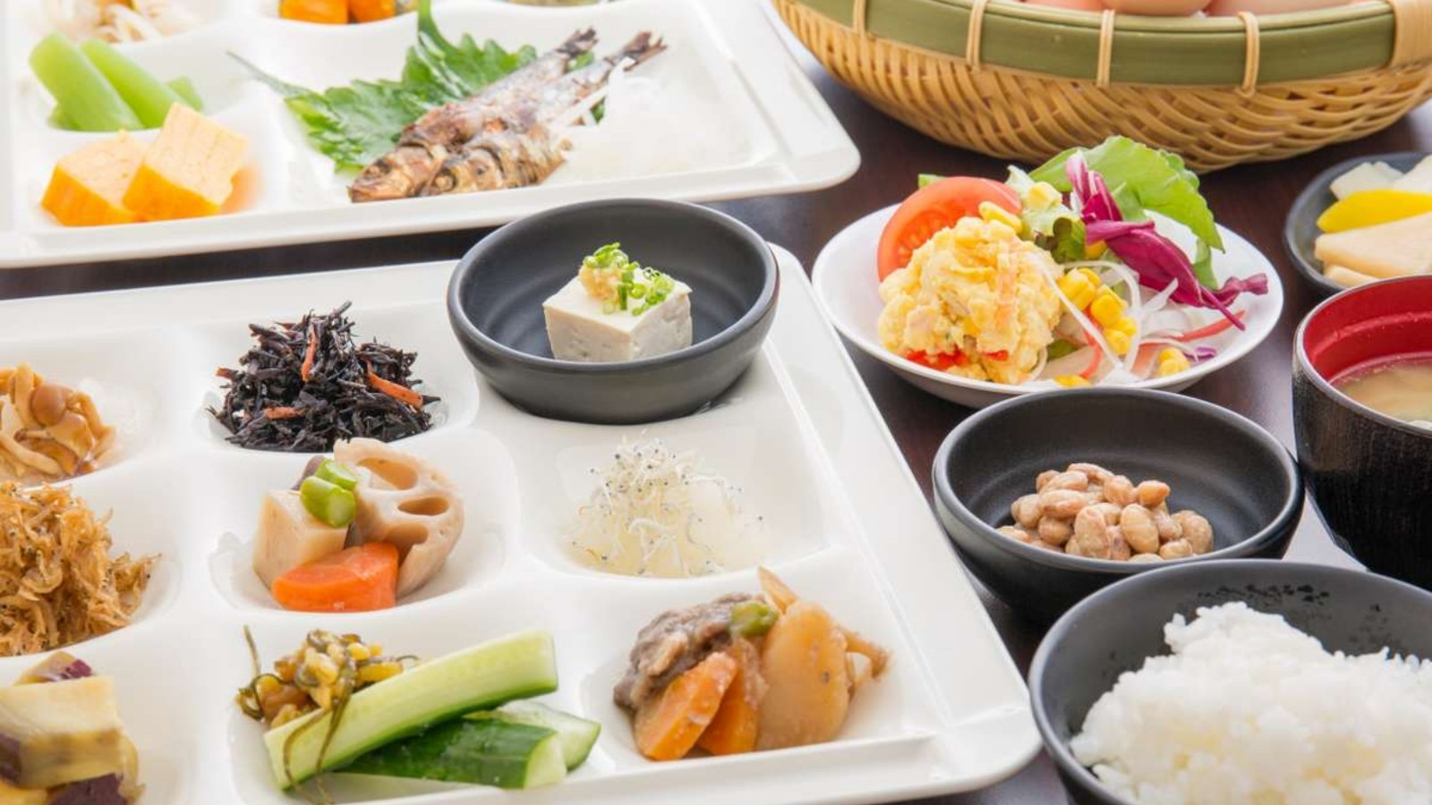 朝食バイキング一例（和食）