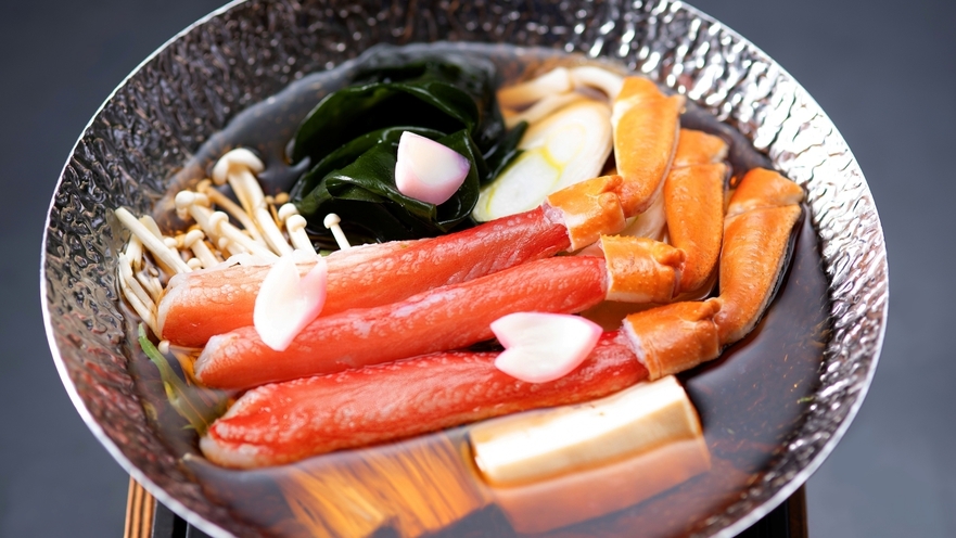 料理長オススメ【6月〜8月】のど黒藻塩焼き×蟹すき×黒毛和牛の陶板焼き☆【雪〜Yuki〜】