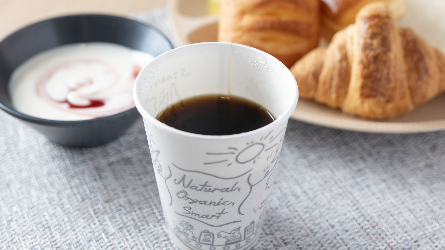 カップは間伐材使用で環境にやさしい