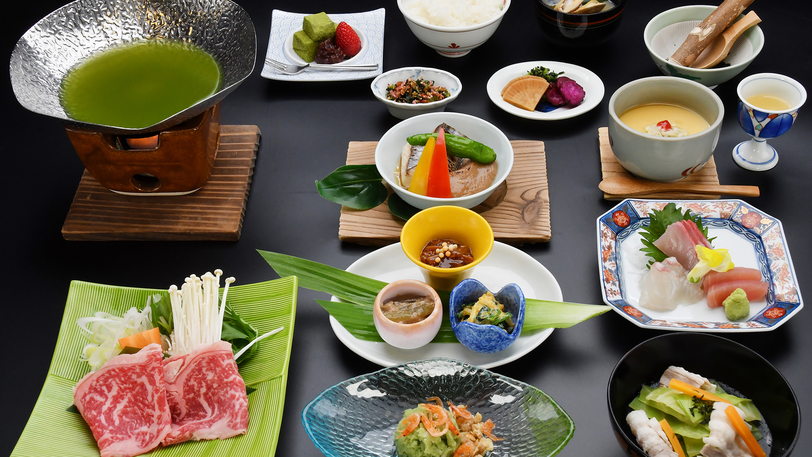 【基本茶会席／春】和楽特選牛をメインに佐賀の旬をご堪能ください。　※一例